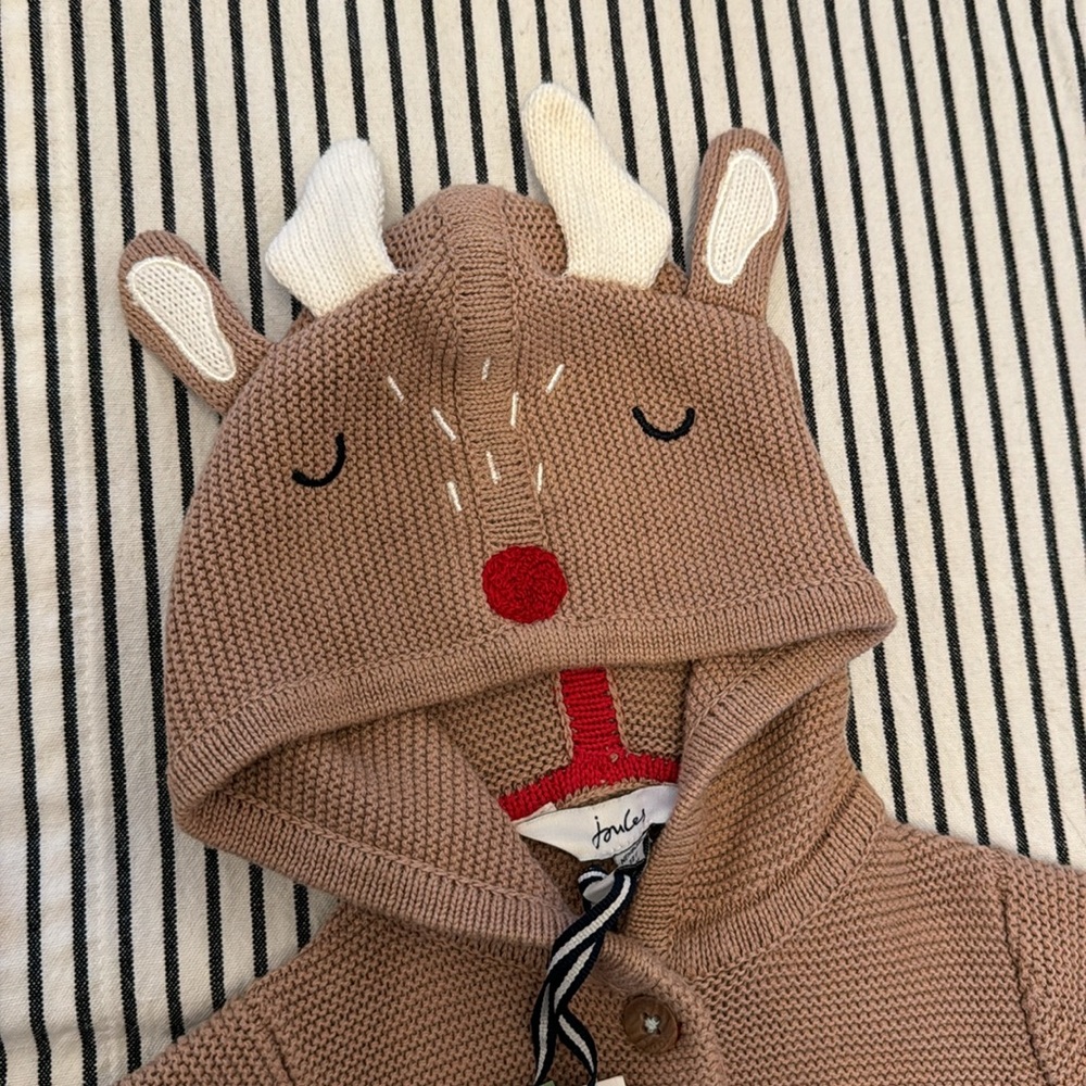 🆕 Joules Newborn Reindeer Sweater 🆕 - Picture 3 of 4
